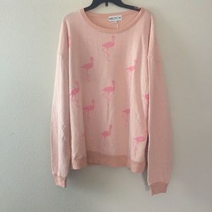 WILDFOX | Flamingo Barefoot Sweater/dress Small